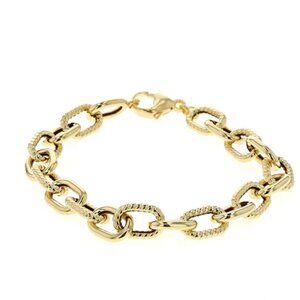14KT Yellow Gold 8" Oval Link Bracelet